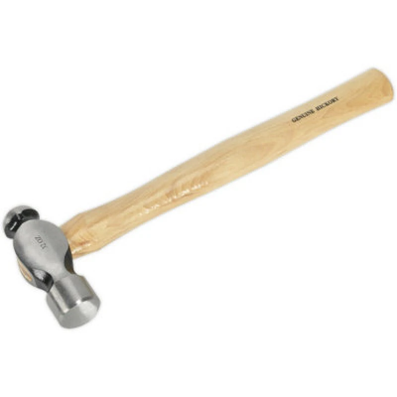 Image of Loops 2lb Ball Pein Pin Hammer - Hickory Wooden Shaft - Drop Forged Steel Head Metallics