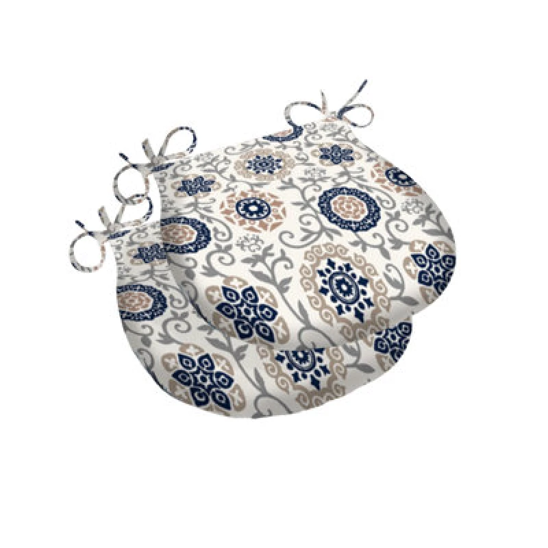 Image of Alan Symonds Athens D Shaped Seat Pad Pair Beige unisex 35x37x4cm