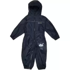 Image of Regatta Boys Puddle IV Full Zip Lightweight Waterproof Baby Bodysuit Toddler Aged 18-24 Months