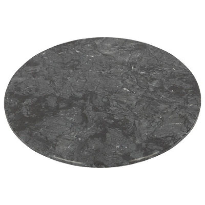 Image of Argon Tableware Round Marble Chopping Board - 30Cm - Black