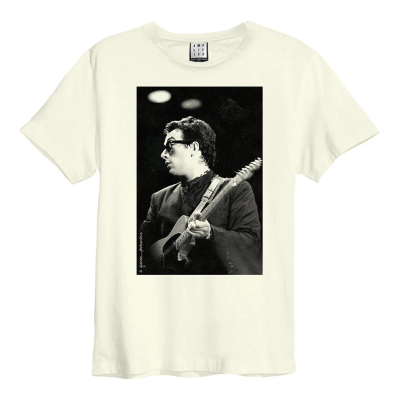 Image of Amplified Amplified Men Joe Wise Elvis Costello T-Shirt in White Size: X-Small White XS Male 5063238003675