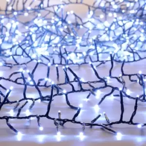 Image of Festive Indoor & Outdoor Multifunction Cluster Lights 1000 Cool White LEDs