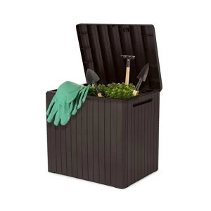 Image of Keter City Wood effect Garden storage box
