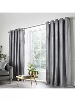 Image of Appletree Jasper Eyelet Lined Curtains