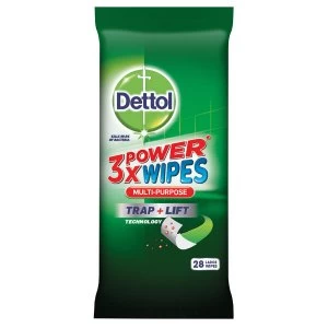 Image of Dettol 3X Power Multi Purpose Wipes - Pack of 28