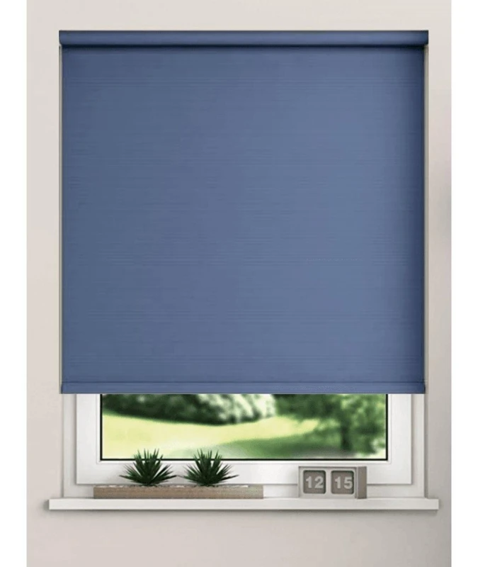 Image of New Edge Blinds Thermal Blackout Roller Blinds 175cm Drop x Width 75cm Navy Size: 130m width x 175cm drop Navy Unisex 130m width x 175cm drop