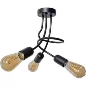 Image of Minisun - Matt Black 3 Way Ceiling Light Fitting