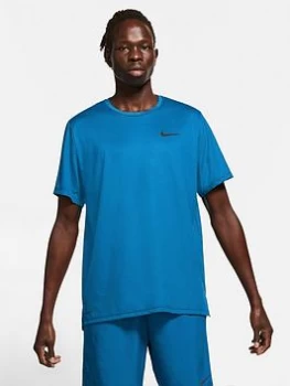 Image of Nike Training Hyperdry T-Shirt - Blue, Navy, Size S, Men
