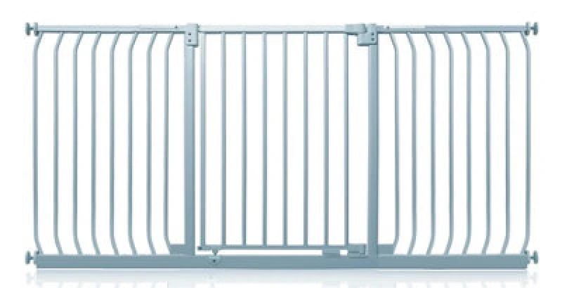 Image of Safetots Elite Pressure Safety Gate, 179Cm - 188Cm, Matt Grey, Pressure Fit Stair Gate