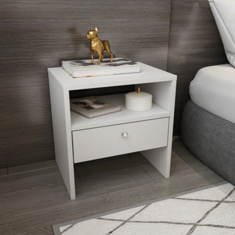 Image of Decorotika Nova 1 Drawer Bedside Table Nightstand