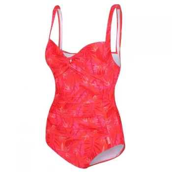 Image of Regatta Sakari Swimming Costume - Red Sky Trop