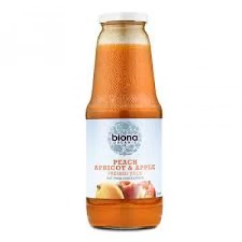 Image of Biona Peach Apricot & Apple Juice - 1Ltr