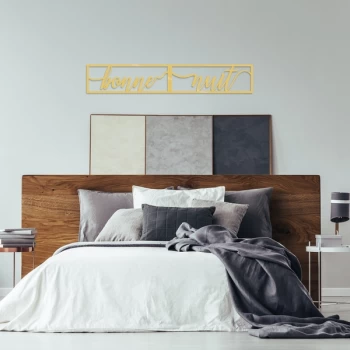 Image of Bonne Nuit 1 - Gold Gold Decorative Metal Wall Accessory
