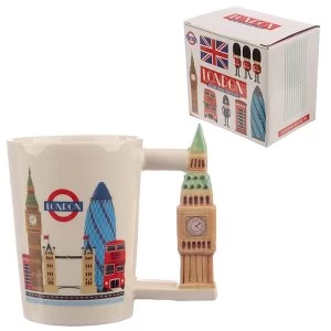Image of Collectable Big Ben Shaped Handle Ceramic Mug