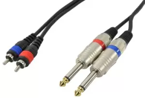 Image of 2 X Phono RCA To 2 X 1/4" Jack Leads 6m