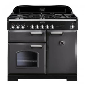 Image of Rangemaster CDL100DFFSL/C (124230) CLASSIC DELUXE 100cm Dual Fuel Cooker