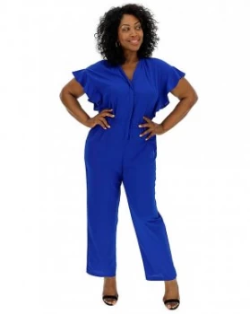 Image of Junarose Button Front Jumpsuit