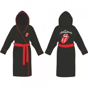 Image of The Rolling Stones - Classic Tongue Unisex Bathrobe - Black