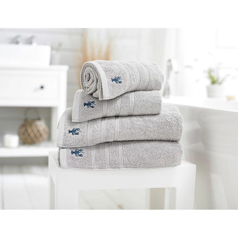 Image of Lobster Creek Kaleidoscope 550gsm Combed Cotton Towels Silver