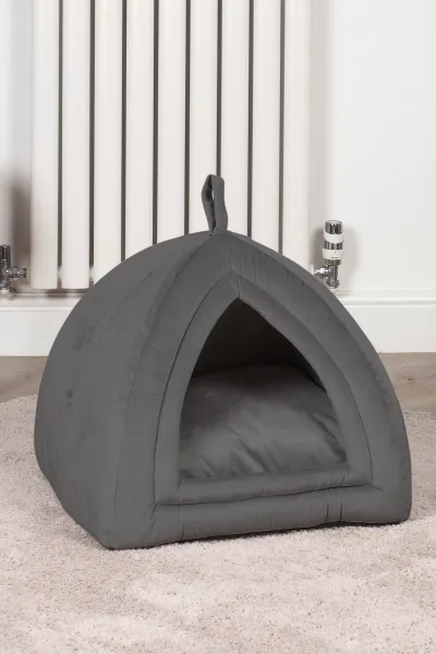 Image of Velvet Cat Igloo - Grey