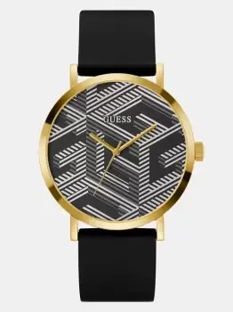 Image of Guess Analogue Watch With G Cube Print