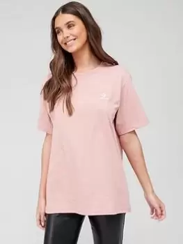 Image of Converse Embroidered Star Chevron Tee - Pink, Size S, Women