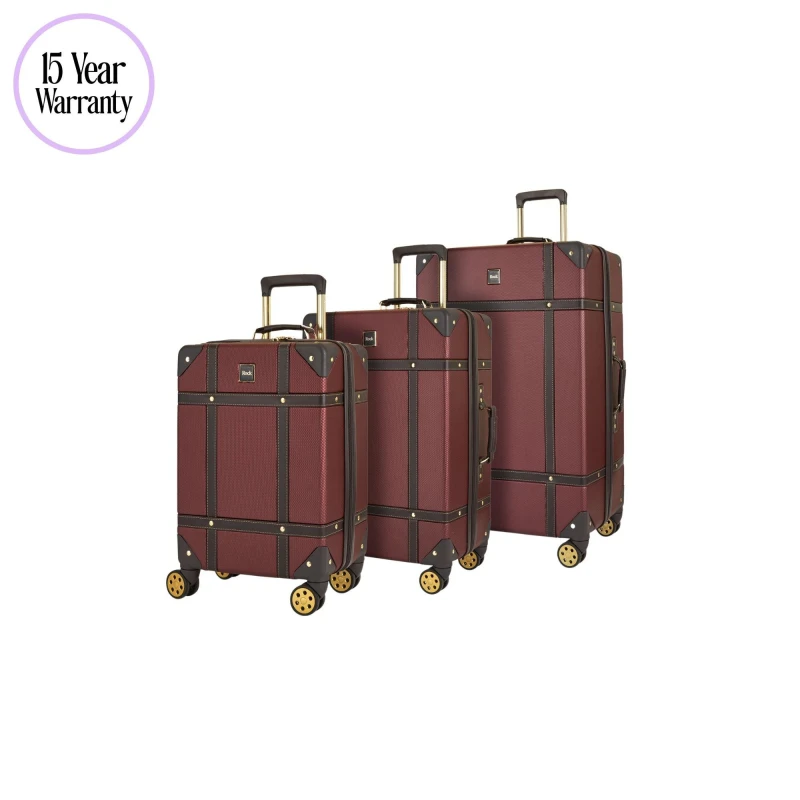 Image of Rock Rock Vintage Suitcases Burgundy Burgundy unisex Cabin