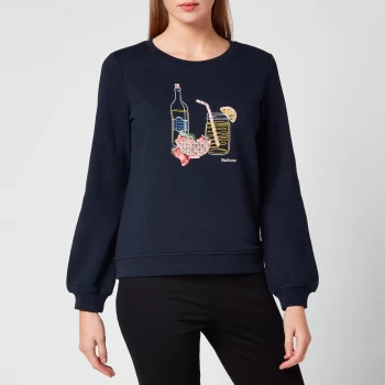 Image of Barbour Womens Tidepool Overlayer Sweatshirt - Navy - UK 8
