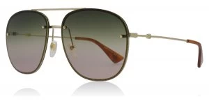 Image of Gucci GG0227S Sunglasses Gold 004 62mm