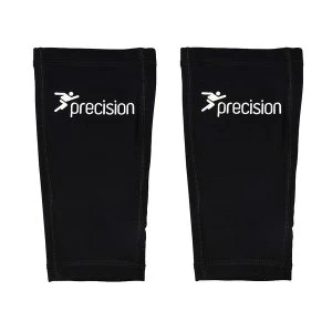 Image of Precision Pro Matrix Shinguard Sleeves Black/Chrome Medium