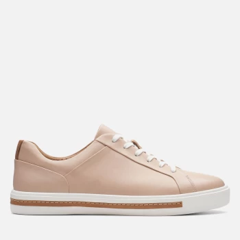 Image of Clarks Womens Un Maui Leather Cupsole Trainers - Blush Pink - UK 6