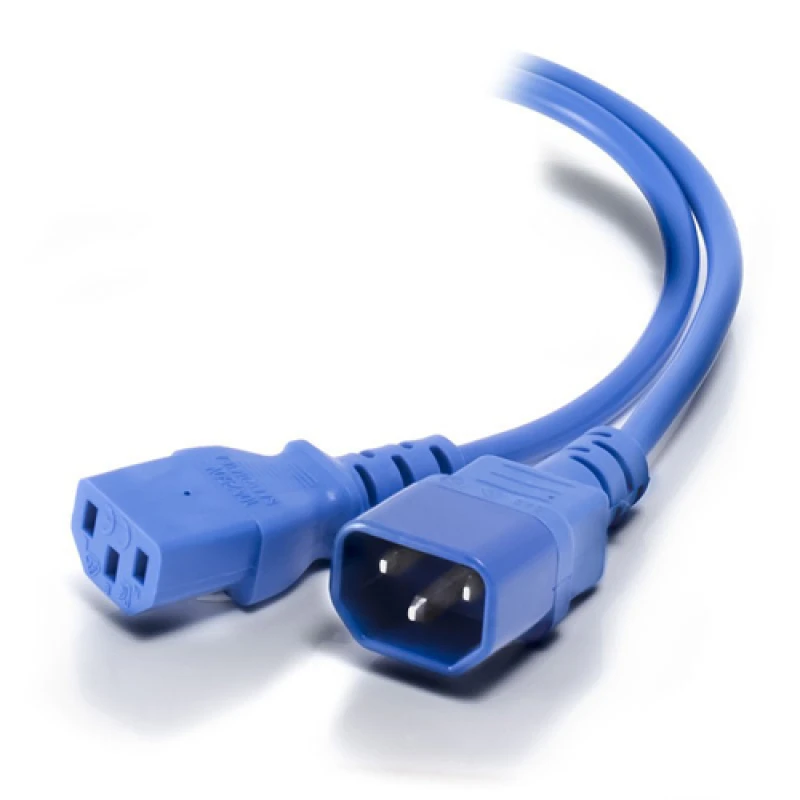 Image of Cablenet 2m IEC C14 - IEC C13 Blue PVC 0.75mm Power Leads