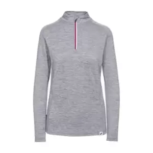 Image of Trespass Womens/Ladies Freya Long-Sleeved Sports Top (S) (Grey Marl)