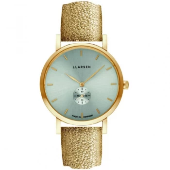 Image of LLARSEN Blue and Gold 'Josephine' Ladies Classical Watch - 144gtg3-ggold18