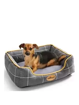Image of Silentnight Impress Memory Foam Pet Bed - Grey Check - Large