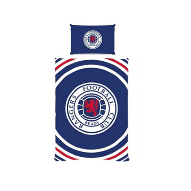 Image of Rangers Fc Pulse Duvet Cover Set Blue/white/red (Single)