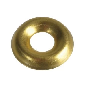 Image of ForgeFix Screw Cup Washers Solid Brass Polished No. 8 Bag 200