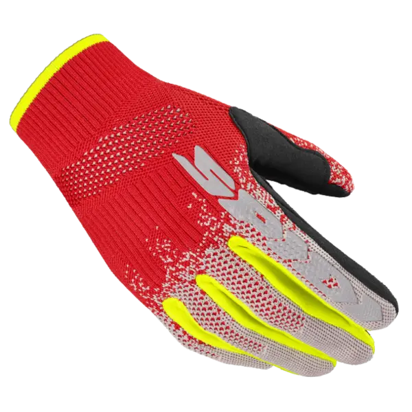 Image of Spidi X-Knit Black Red Motorcycle Gloves Size M