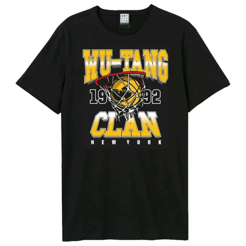 Image of Amplified Amplified Men Shooting Hoops Wu-Tang Clan T-Shirt in Black Size: X-Small Black XS Male 5063852062386