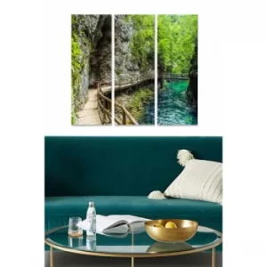 Image of MDF284838320 Multicolor Decorative MDF Painting (3 Pieces)