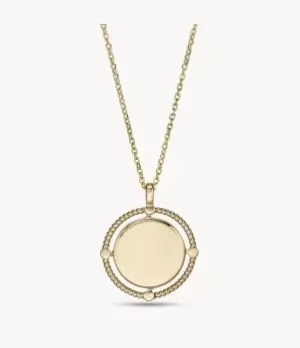 Image of Fossil Women Lane Gold-Tone Stainless Steel Pendant Necklace