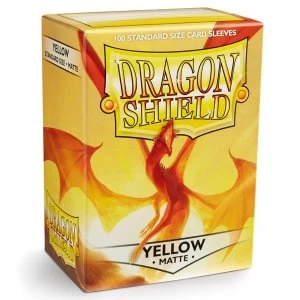 Image of Dragon Shield Yellow Matte Card Sleeves - 100 Sleeves