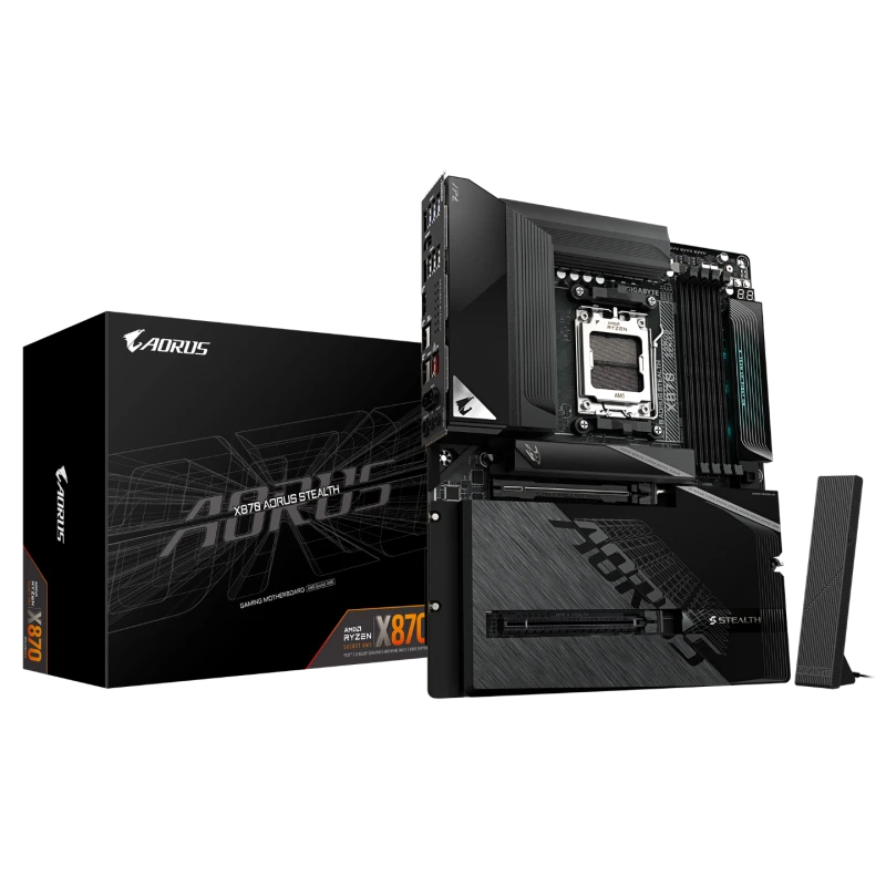 Image of Gigabyte X870 AORUS STEALTH ATX AMD Ryzen DDR5 WIFI Motherboard - Socket AM5