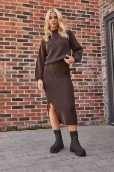 Image of Petite Midi Knitted Skirt