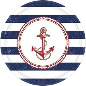 Image of Amscan Anchors Aweigh Party Plates
