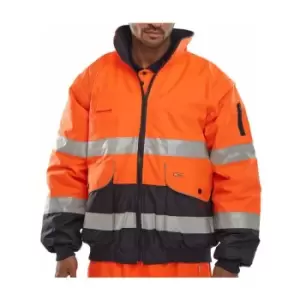 Image of B-seen Hv Outer Wear - EUROPA BOMBER JKT OR/NAV 5XL