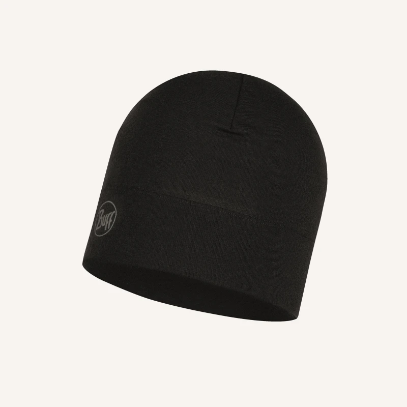 Image of Buff Merino Beanie Adults - Black Mens