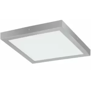Image of Wall / Ceiling Light Silver 400mm Square Surface Mounted 25W LED 4000K