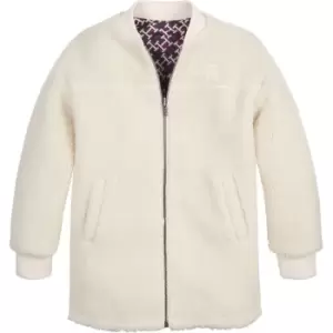 Image of Tommy Hilfiger Reversible Monogram Teddy Coat - White