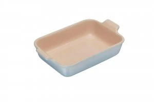 Image of Le Creuset 26cm heritage rectangular dish coastal blue Blue